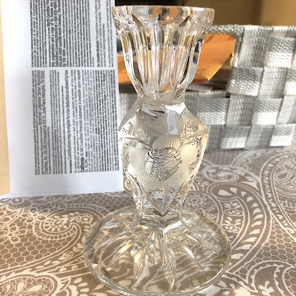 Crystal candle stick stunning cuts beautifully created